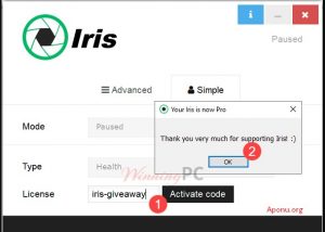 iris pro activation code Crack Key For U